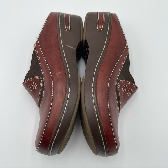 L'Artiste Spring Step Chino Shoes Women's 40/ 9 Brown Wedge Mule Clogs - Picture 11 of 14